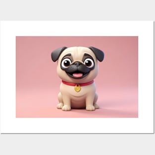 Pug Dog Smiles Posters and Art